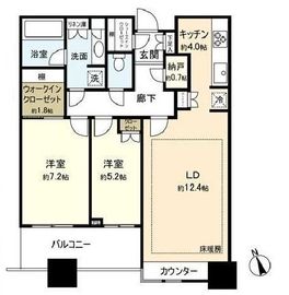 芝浦アイランド グローヴタワー 6階 間取り図