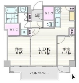 グローバルフロントタワー 16階 間取り図