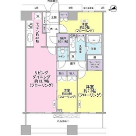 芝浦アイランド グローヴタワー 45階 間取り図