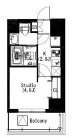 エスティメゾン戸越 407 間取り図