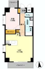 ラクラス麻布十番 301 間取り図
