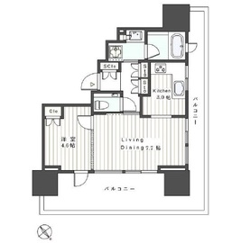 ウェリスタワー愛宕虎ノ門 19階 間取り図