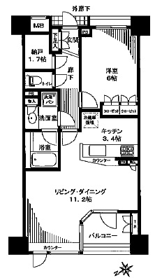 アクシルコート銀座イースト 7階 間取り図