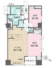 ブロードシティ東京 15階 間取り図