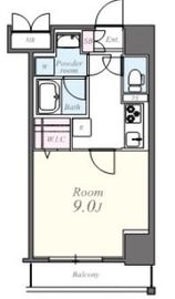 コンパル汐留 302 間取り図