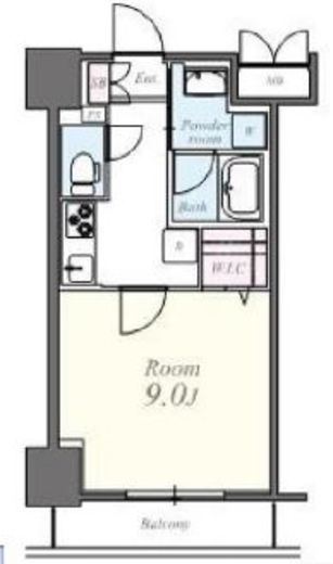 コンパル汐留 205 間取り図