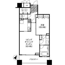 オリンピアード麻布霞坂 6階 間取り図