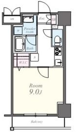 コンパル汐留 204 間取り図