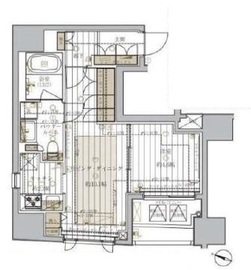 レガリス品川天王洲ベイサイドコート 1201 間取り図