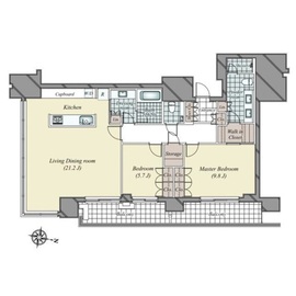 赤坂タワーレジデンス トップオブザヒル 7階 間取り図
