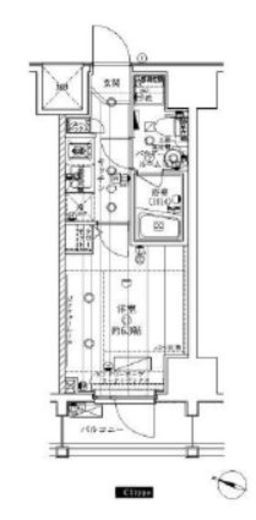 レガリス品川天王洲ベイサイドコート 1203 間取り図