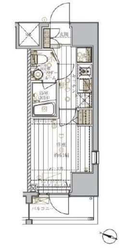 レガリス品川天王洲ベイサイドコート 605 間取り図