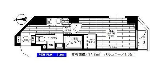 ステージグランデ清澄白河アジールコート 5階 間取り図