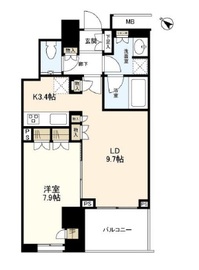 クロスエアタワー 18階 間取り図