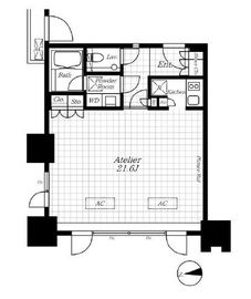 アクシア麻布 2階 間取り図