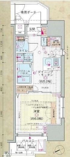 エステムプラザ愛宕虎ノ門レジデンス 1101 間取り図