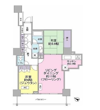 ステーションフロントタワー 8階 間取り図