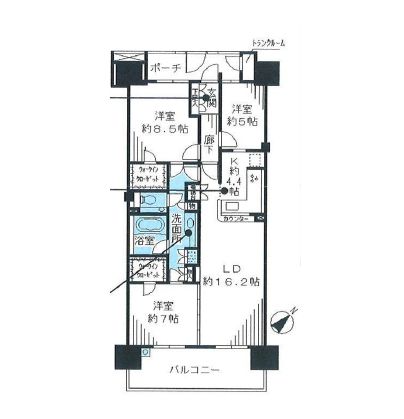 ニュートンプレイス 4階 間取り図