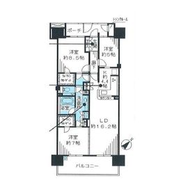 ニュートンプレイス 4階 間取り図