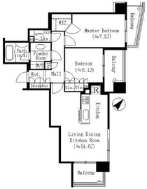 アトラス四谷レジデンス 7階 間取り図