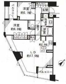 パークハウス東中野リヴゴーシュ 8階 間取り図