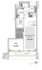 ザ・ミッドハウス新宿御苑 6階 間取り図