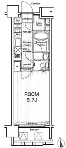 プライマル新宿若松町 809 間取り図
