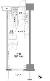 パークハビオ人形町 502 間取り図