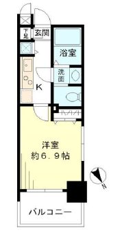 レジデンシア麻布十番 201 間取り図
