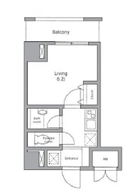 レジディア東品川 409 間取り図