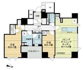 ザ・レジデンス平河町 14階 間取り図