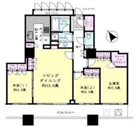 シティタワー大崎ステーションフロント 24階 間取り図