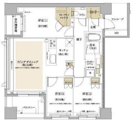 グランスイート神楽坂ピアース 8階 間取り図