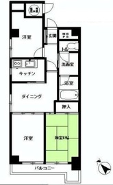 ライオンズマンション麻布十番 9階 間取り図