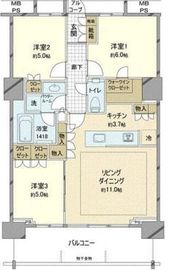 プラウドシティ蒲田 16階 間取り図