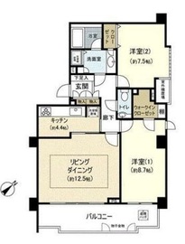 パークハウス六本木麻布三河台 2階 間取り図