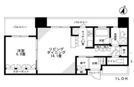 カテリーナ三田タワースイート ウエストアーク 10階 間取り図