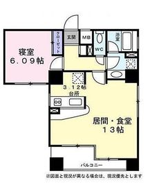 アクトフォルム武蔵小山 804 間取り図