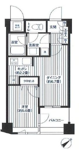 コスモリード新宿余丁町 504 間取り図