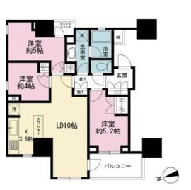 ザ・パークハウス上野レジデンス 12階 間取り図