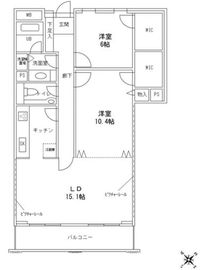 アクロス新川ビル 1403 間取り図