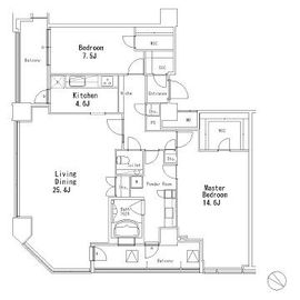 MFPR目黒タワー 1903 間取り図