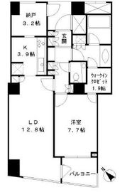 品川Vタワー タワー棟 22階 間取り図