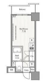 レジディア東銀座 612 間取り図