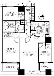 芝浦アイランド グローヴタワー 38階 間取り図