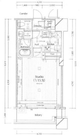 コンシェリア西新宿タワーズウエスト 10階 間取り図