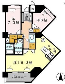 ロイヤルパークス豊洲 422 間取り図