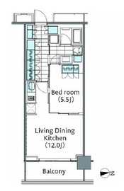 シティタワー新宿新都心 718 間取り図