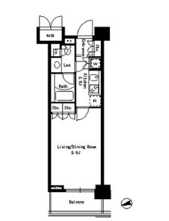 オープンレジデンシア三軒茶屋 607 間取り図