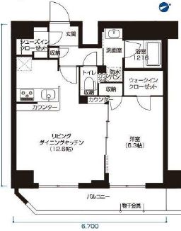 アーバネックス大森 1303 間取り図